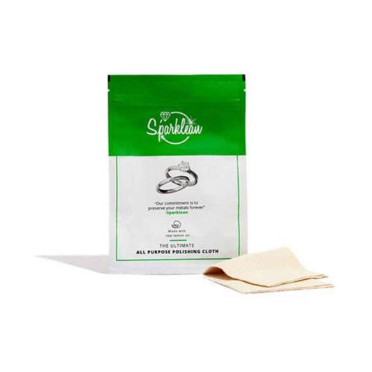 Sparklean Polishing Cloth — gentle, pearl-safe lemon-oil-infused metal care