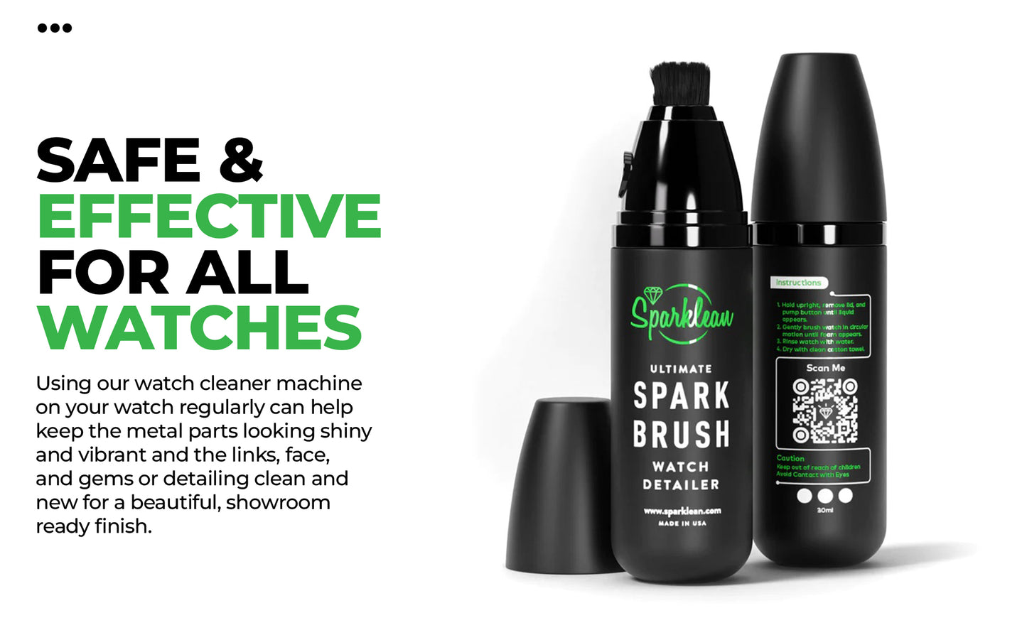 SparkBrush Soft-Bristle Gentle on All Metals, Jewelry, & Watches