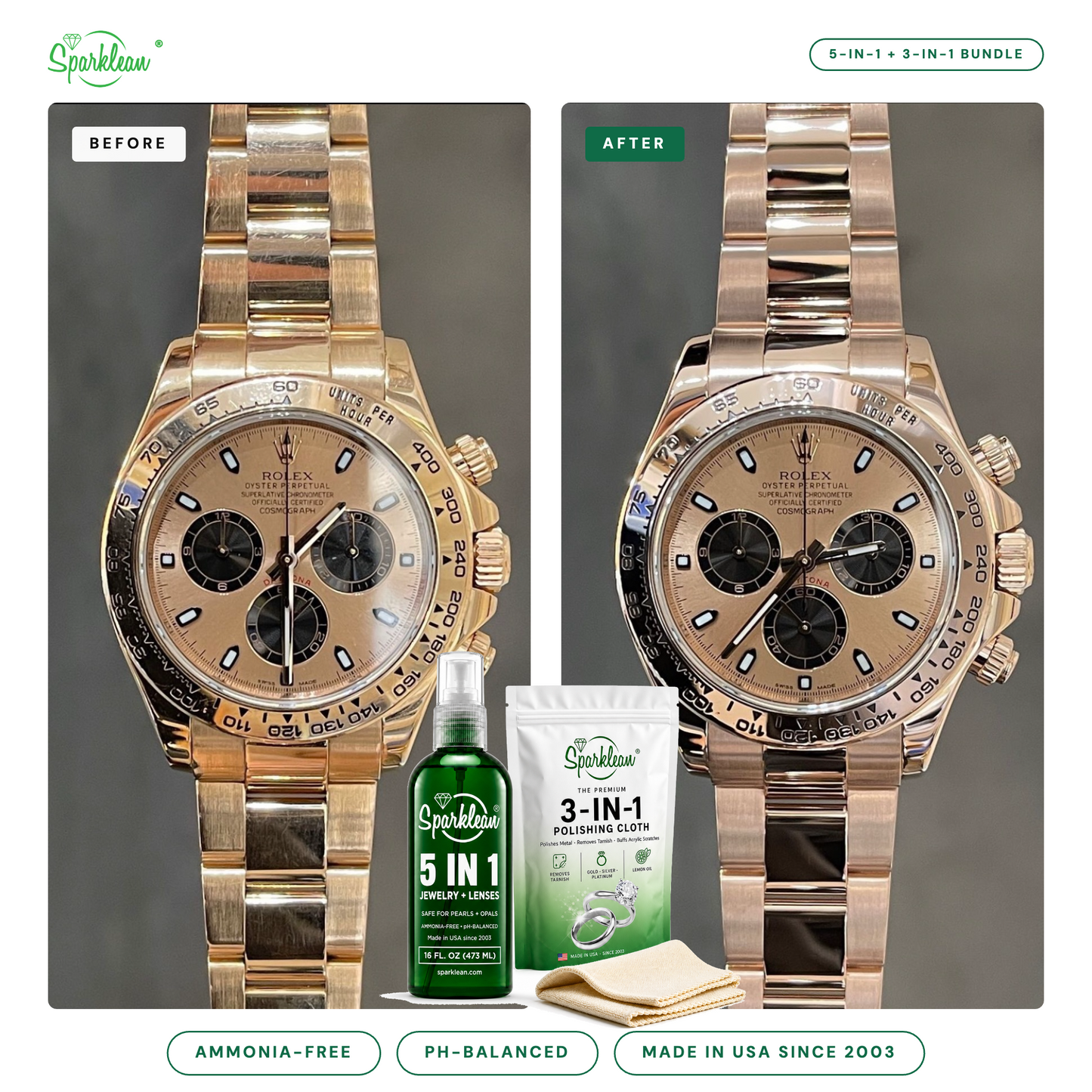 Kit Definitivo de Limpeza Sparklean® — Spray + Pano de Polimento