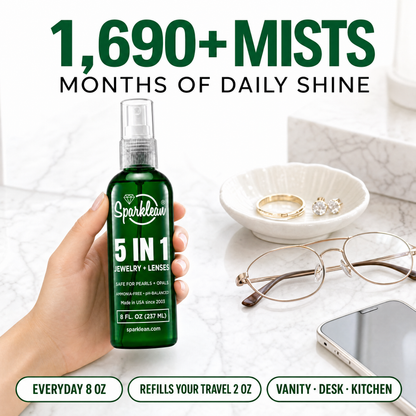 Spray Original Sparklean — Nettoyant Multi-Surfaces pour Bijoux, Montres, Lunettes & Écrans