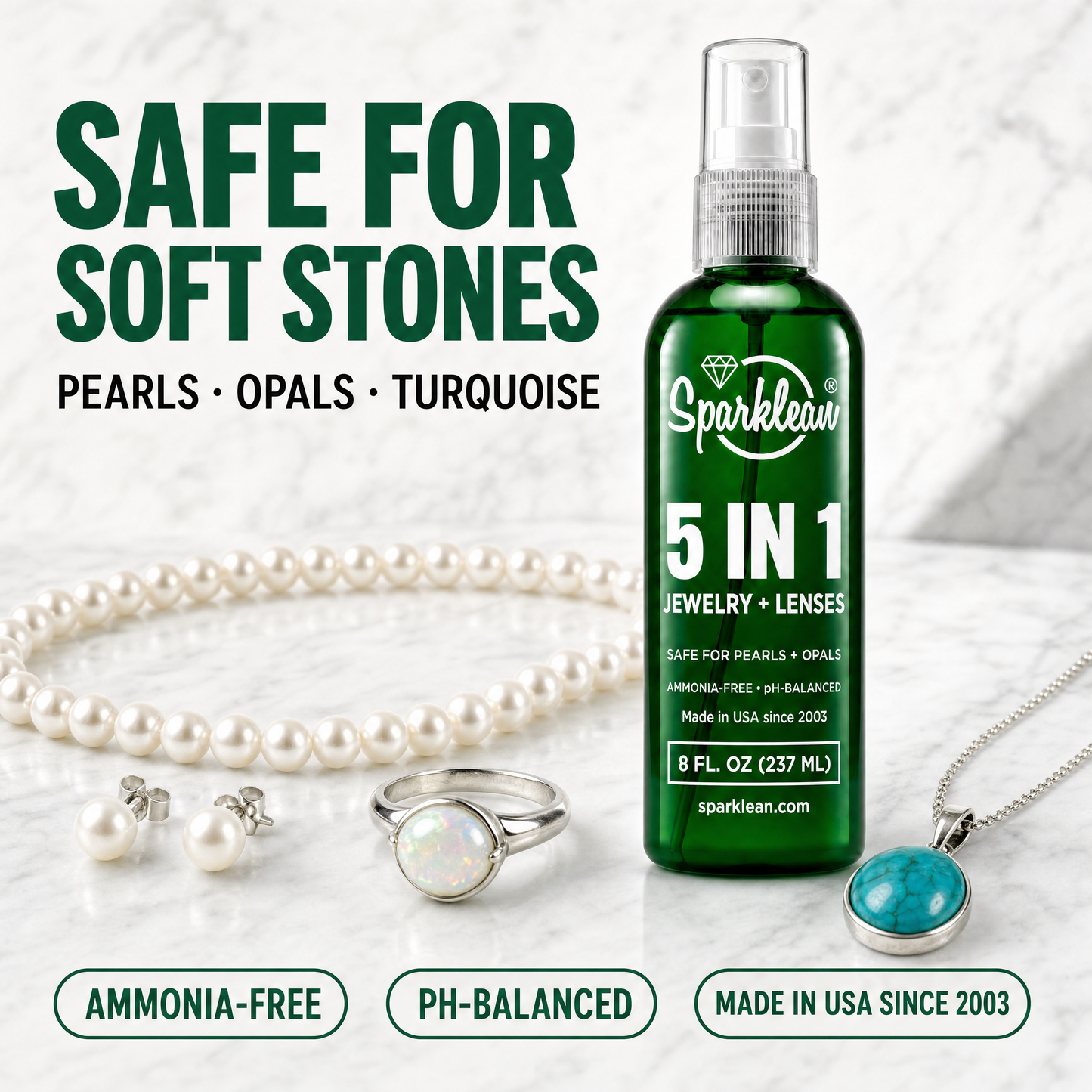 Spray Original Sparklean — Nettoyant Multi-Surfaces pour Bijoux, Montres, Lunettes & Écrans