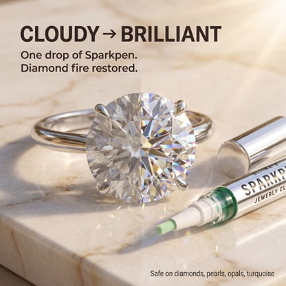 Sparkpen™ Sparklean — Caneta de Limpeza de Precisão para Anéis, Diamantes & Pedras Preciosas